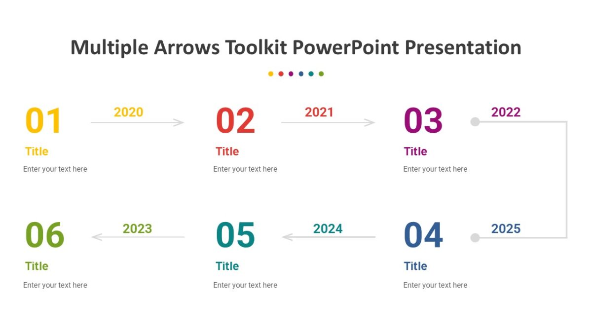 Multiple Arrows Toolkit PowerPoint Presentation : 100% Editable PPTx