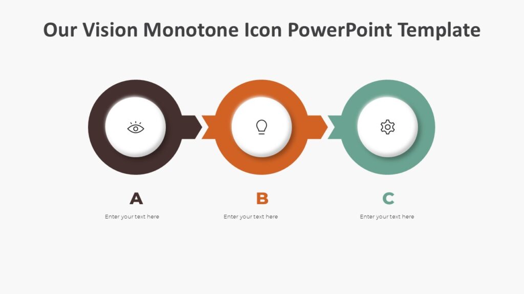 Our Vision Monotone Icon PowerPoint Template : 100% Editable PPTx