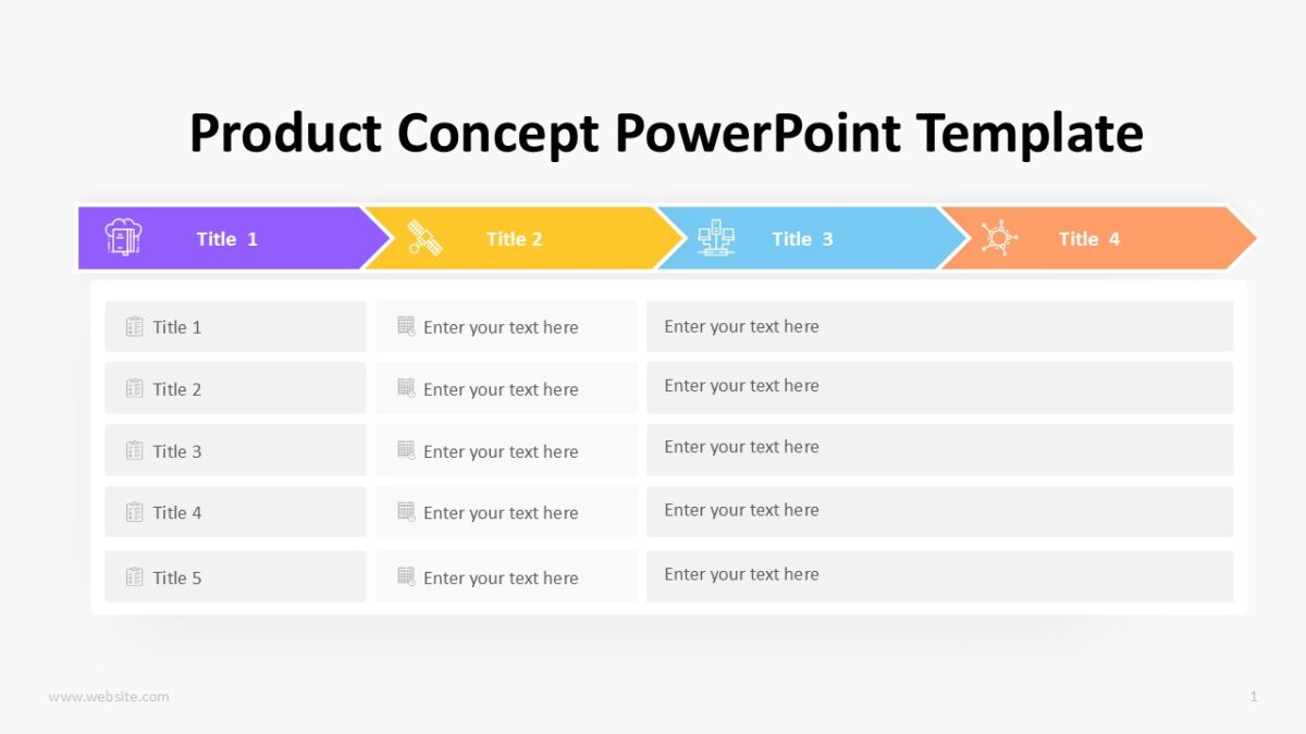 Product Concept PowerPoint Template : 100% Editable PPTx