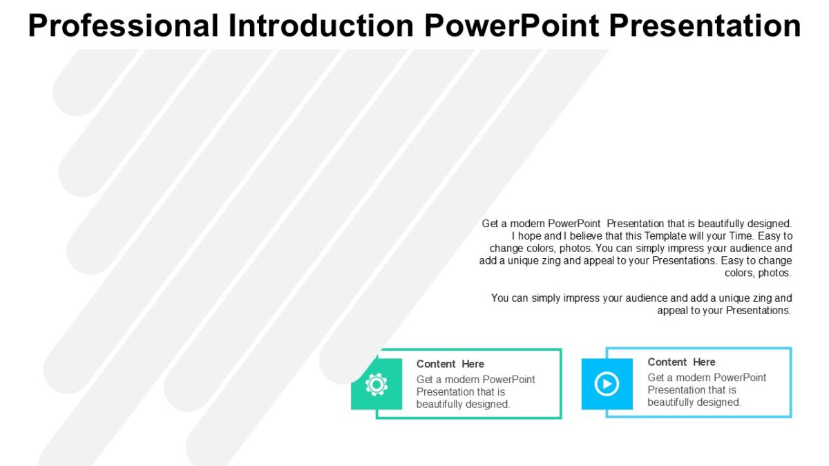 Professional Introduction PowerPoint Presentation : 100% Editable PPTx