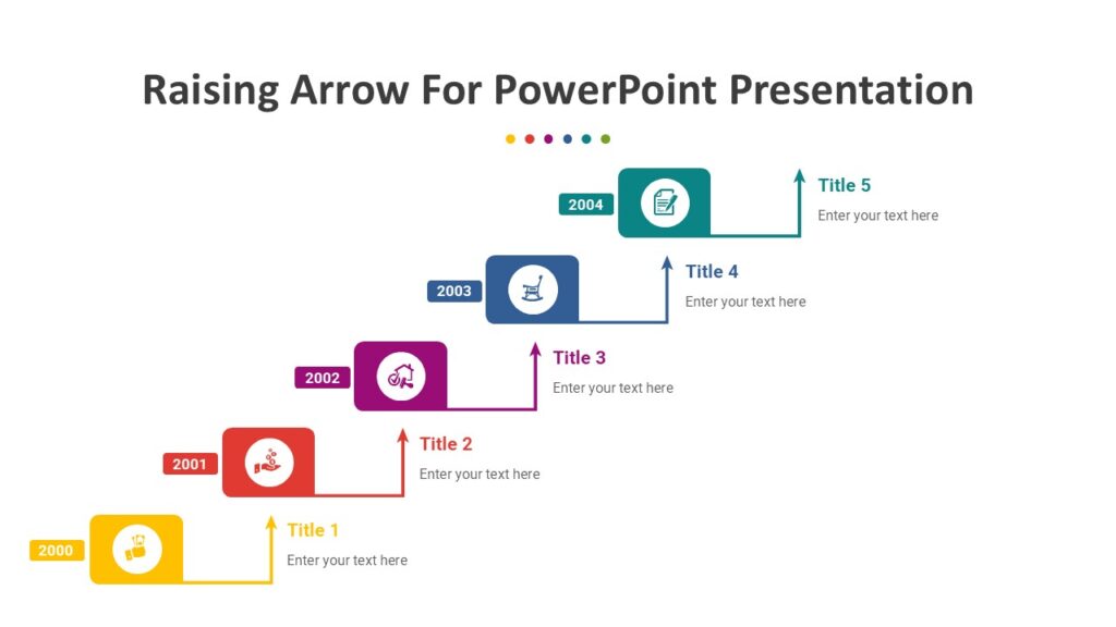 Raising Arrow For PowerPoint Presentation : 100% Editable PPTx