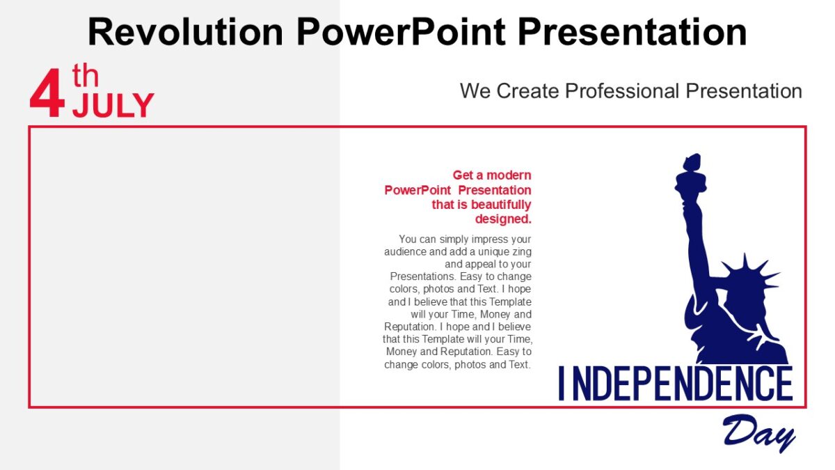 Revolution PowerPoint Presentation : 100% Editable PPTx