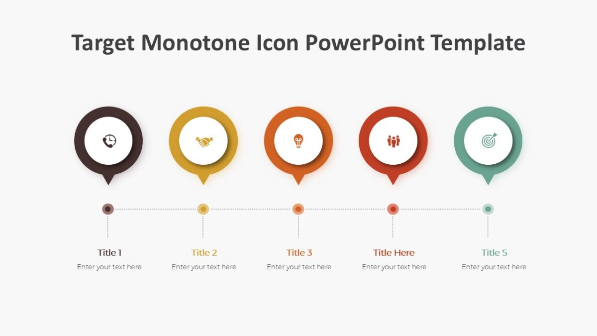 Target Monotone Icon PowerPoint Template - PPTUniverse