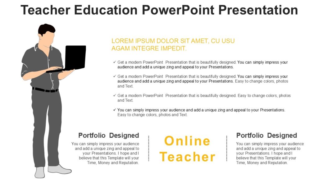 Teacher Education PowerPoint Presentation : 100% Editable PPTx