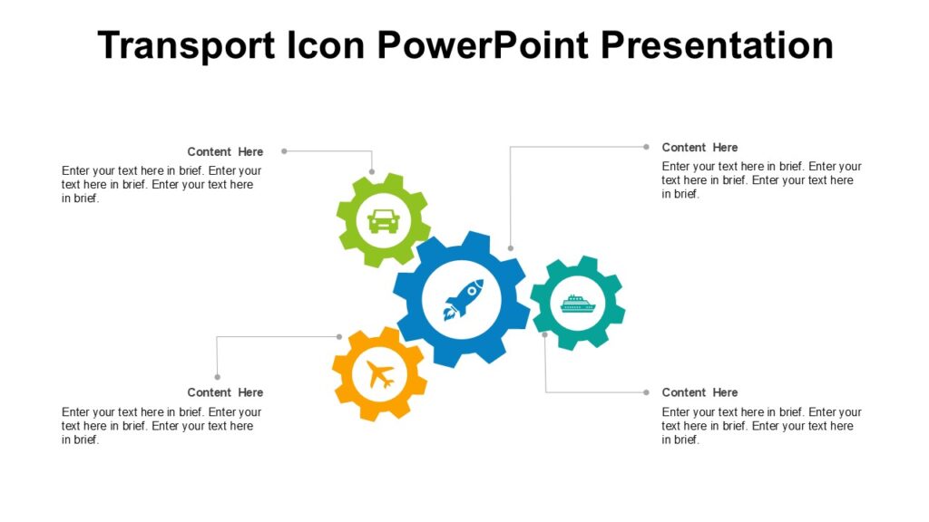 Transport Icon PowerPoint Presentation : 100% Editable PPTx