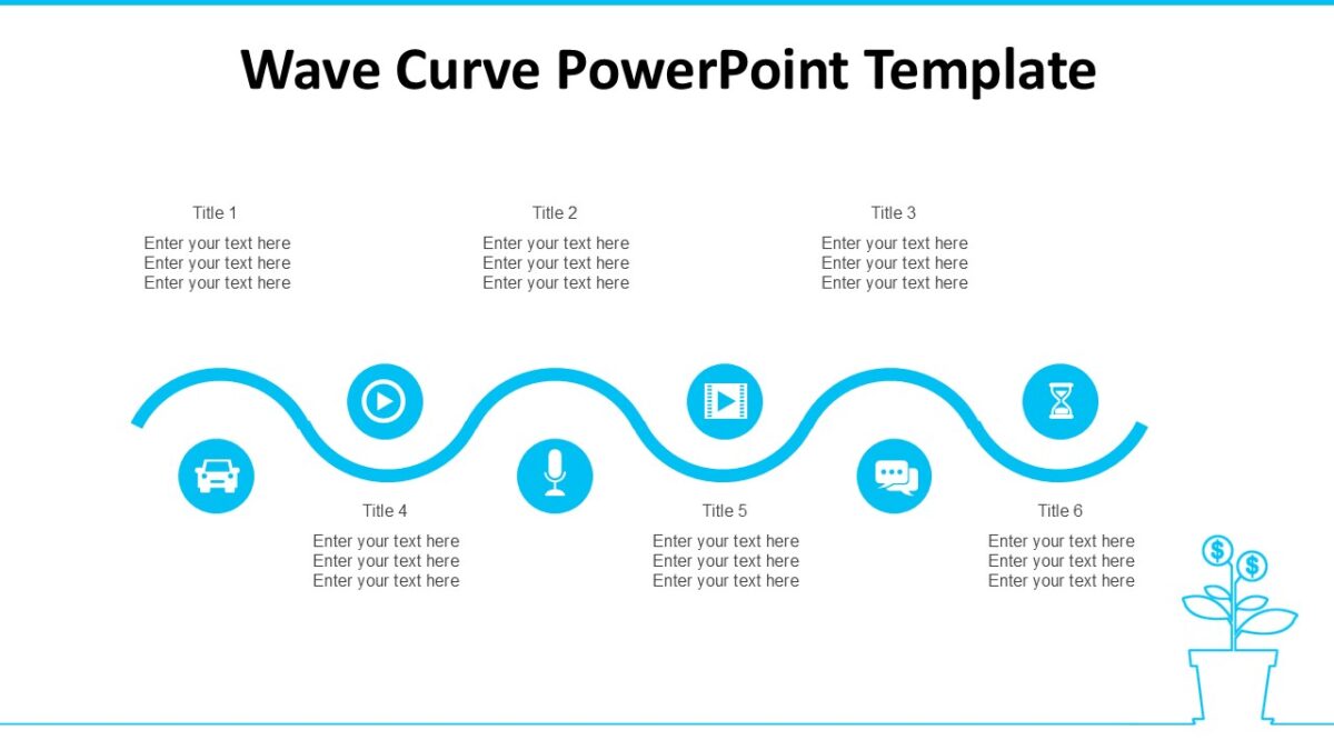 Wave Curve PowerPoint Template - PPTUniverse