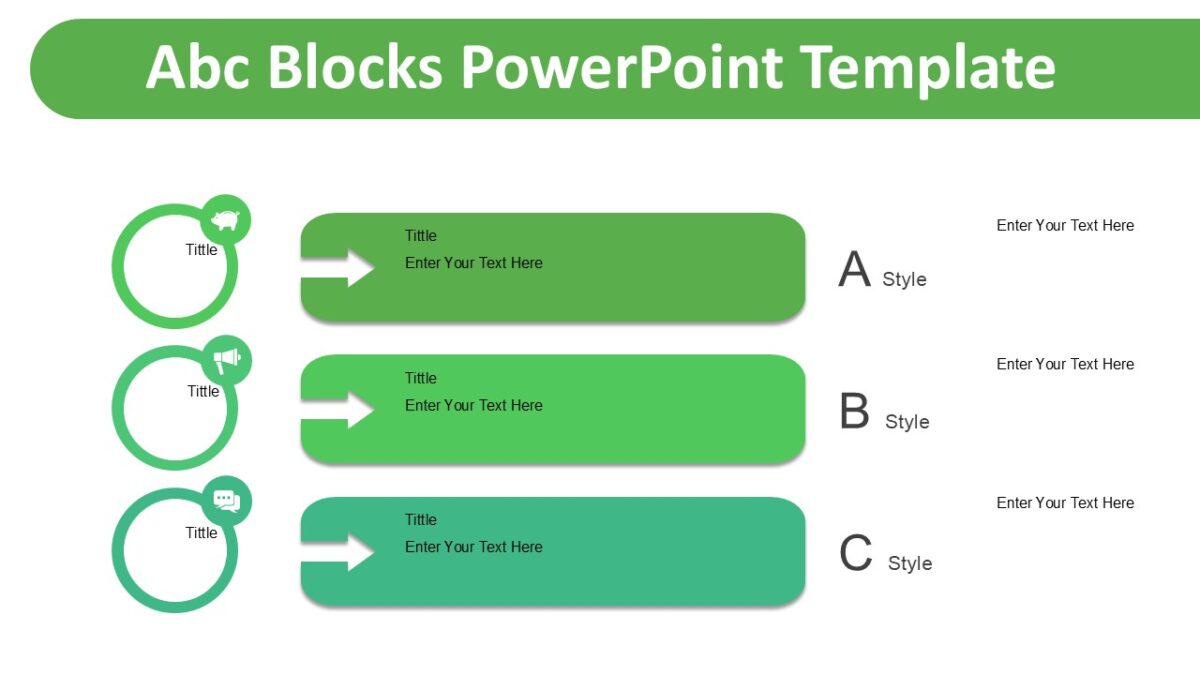 Abc Blocks PowerPoint Template : 100% Editable PPTx