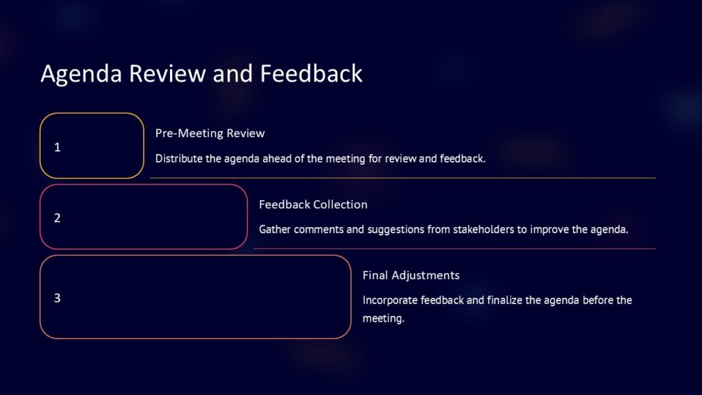 Agenda Review and Feedback PowerPoint Presentation : 100% Editable PPTx