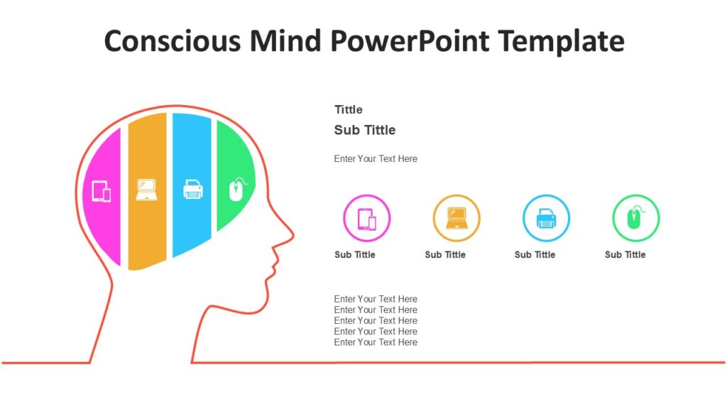 Conscious Mind PowerPoint Template : 100% Editable PPTx