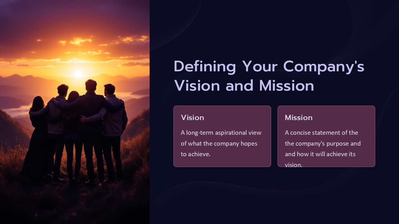 Defining Your Company's Vision and Mission PowerPoint Presentation ...