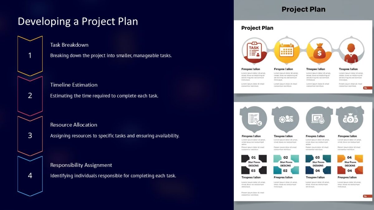 Developing a Project Plan PowerPoint Presentation : 100% Editable PPTx