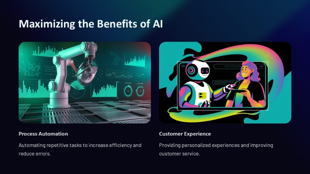 Maximizing the Benefits of AI PowerPoint Presentation : 100% Editable PPTx