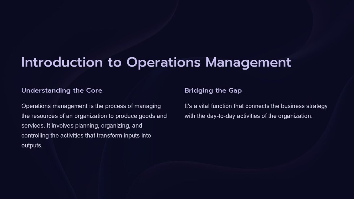 Operations Management PowerPoint Template - PPTUniverse