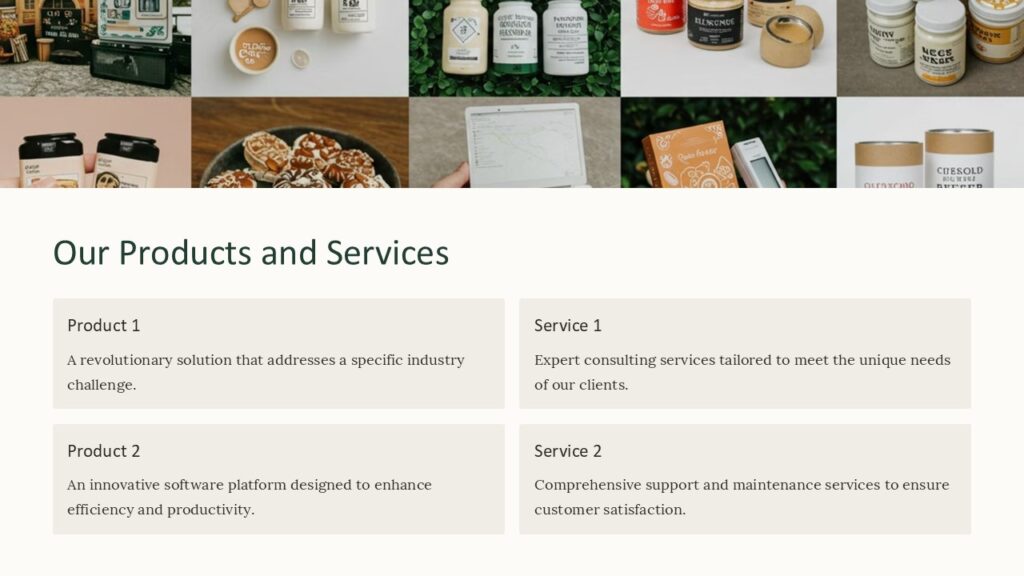 Our Products and Services PowerPoint Presentation : 100% Editable PPTx