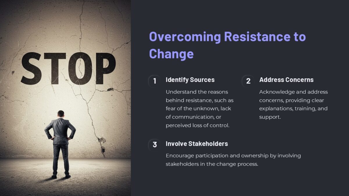 Overcoming Resistance to Change PowerPoint Presentation : 100% Editable ...