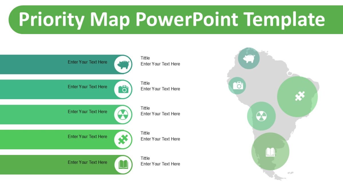 Priority Map PowerPoint Template - PPTUniverse