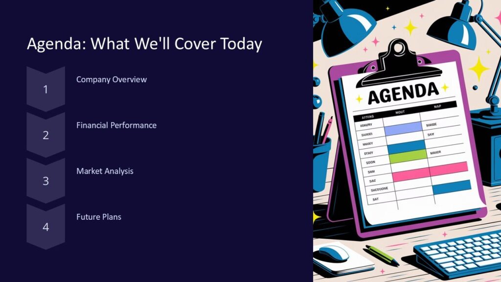 Agenda What We'll Cover Today PowerPoint Presentation : 100% Editable PPTx