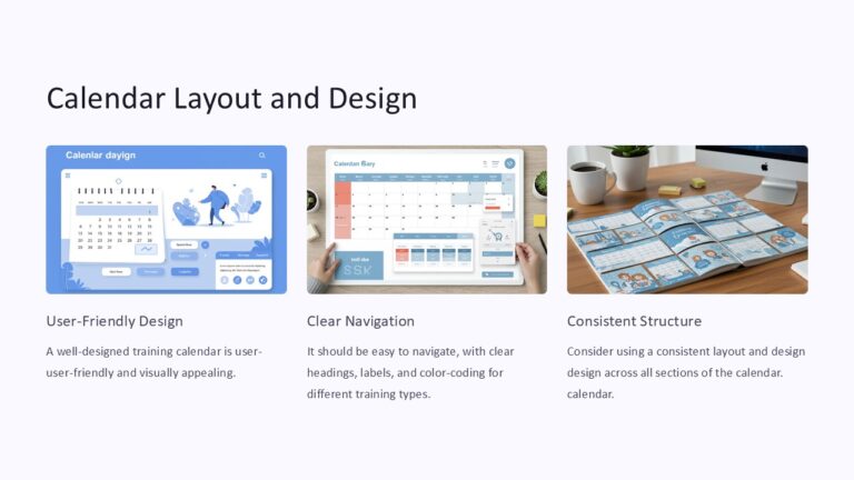 Calendar Layout and Design PowerPoint Presentation : 100% Editable PPTx