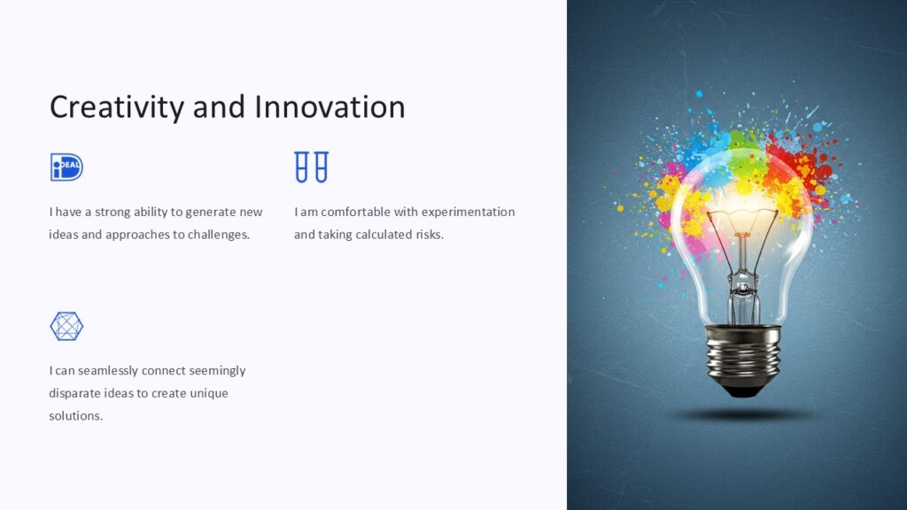Creativity and Innovation PowerPoint Presentation : 100% Editable PPTx