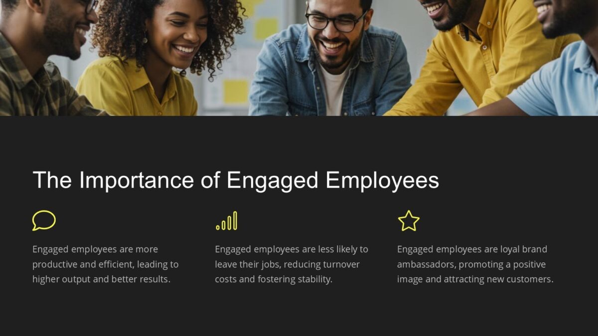 Employee Engagement Driving Productivity and Retention : 100% Editable PPTx
