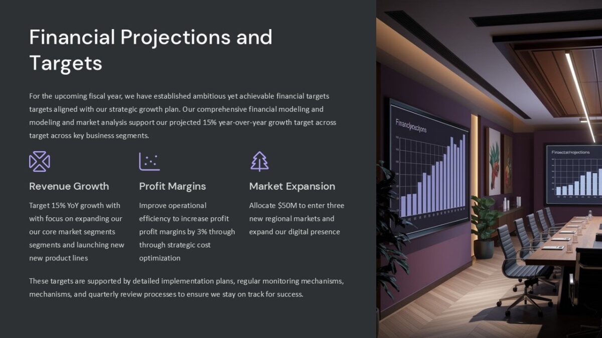 Financial Projections and Targets PowerPoint Presentation : 100% ...