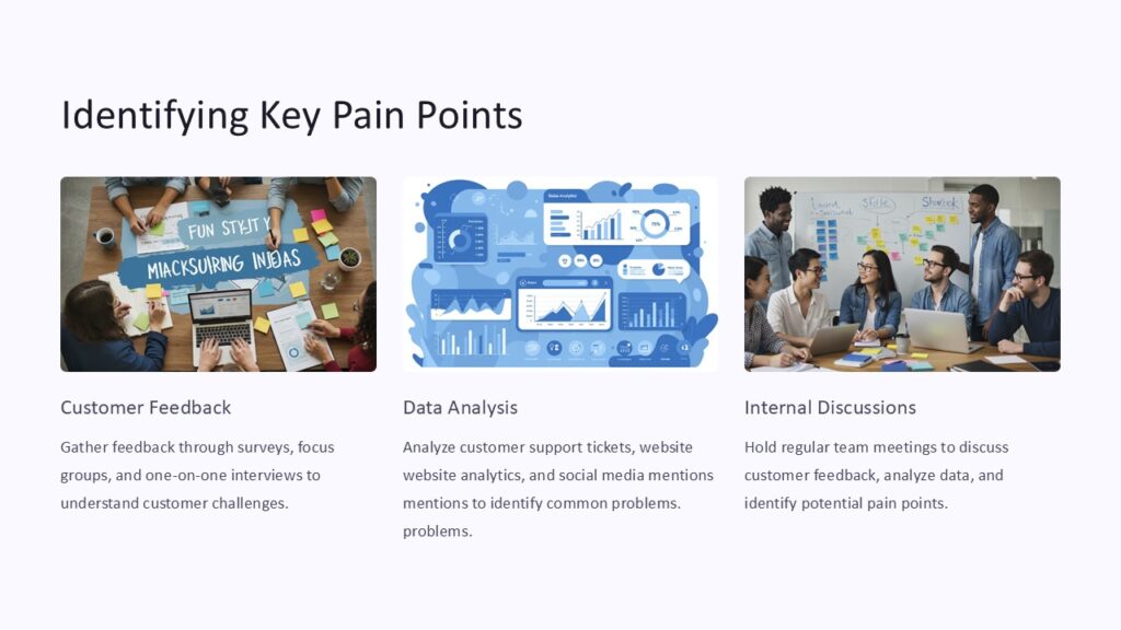 Identifying Key Pain Points PowerPoint Presentation : 100% Editable PPTx