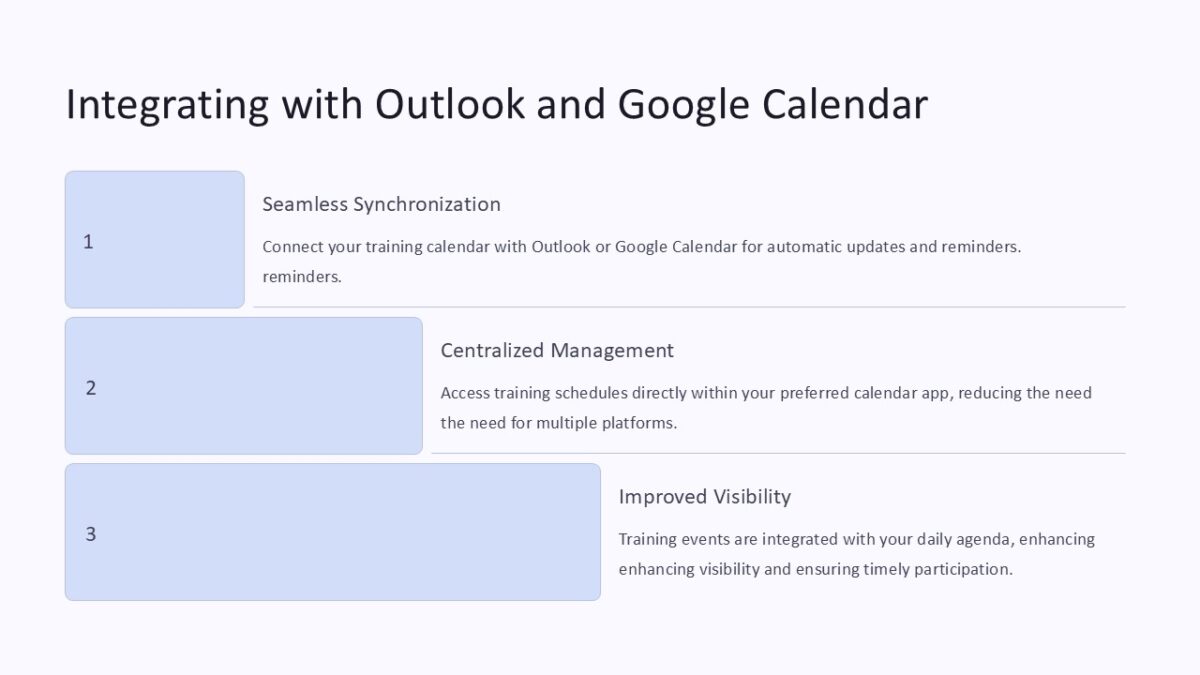 Integrating with Outlook and Google Calendar PowerPoint Presentation