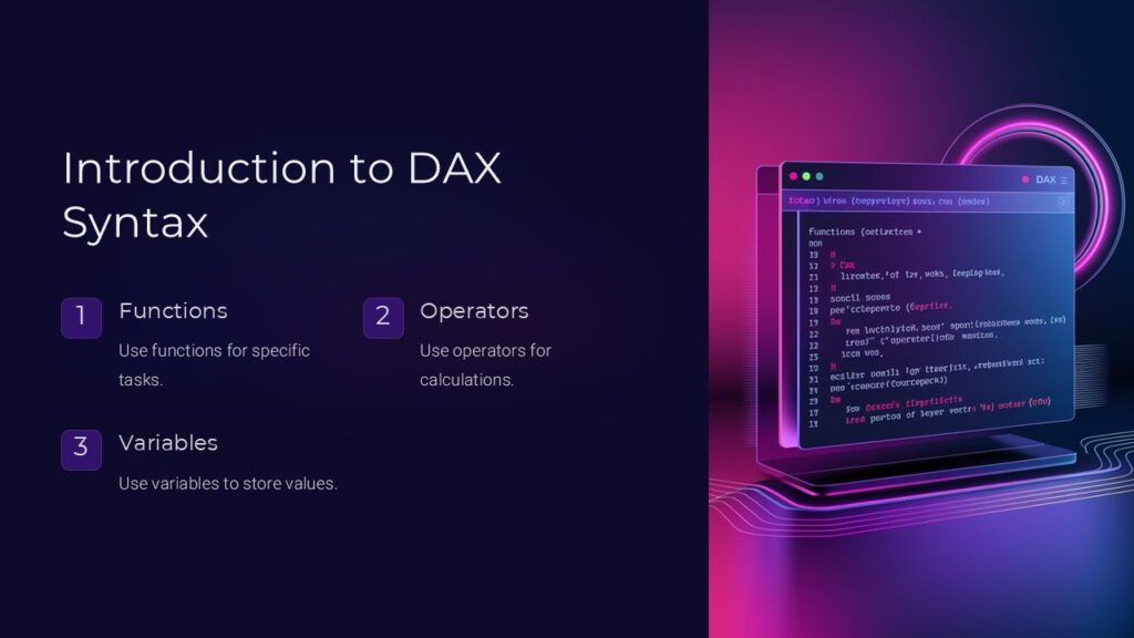 Introduction to DAX Syntax PowerPoint Presentation : 100% Editable PPTx