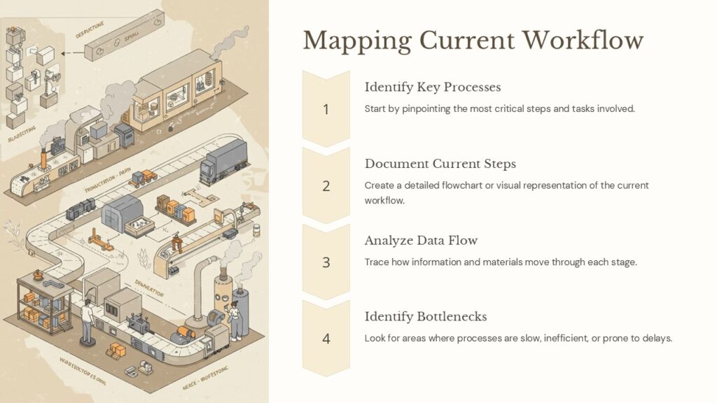Mapping Current Workflow PowerPoint Presentation : 100% Editable PPTx
