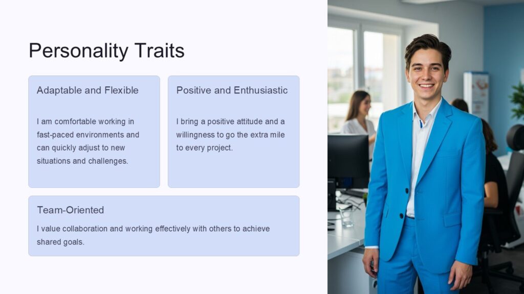 Self Introduction PowerPoint Template : 100% Editable PPTx