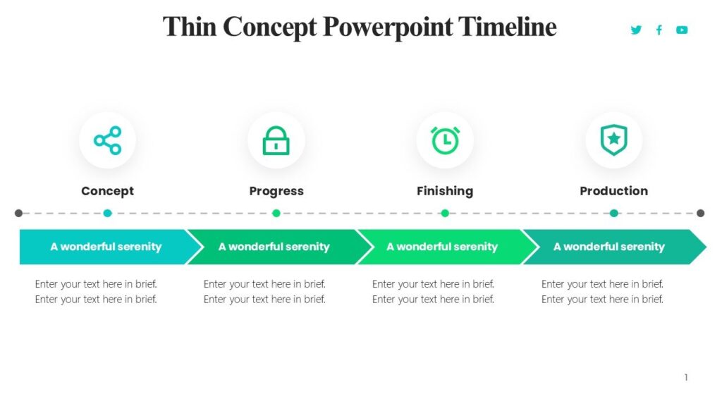 Thin Concept Powerpoint Timeline : 100% Editable PPTx