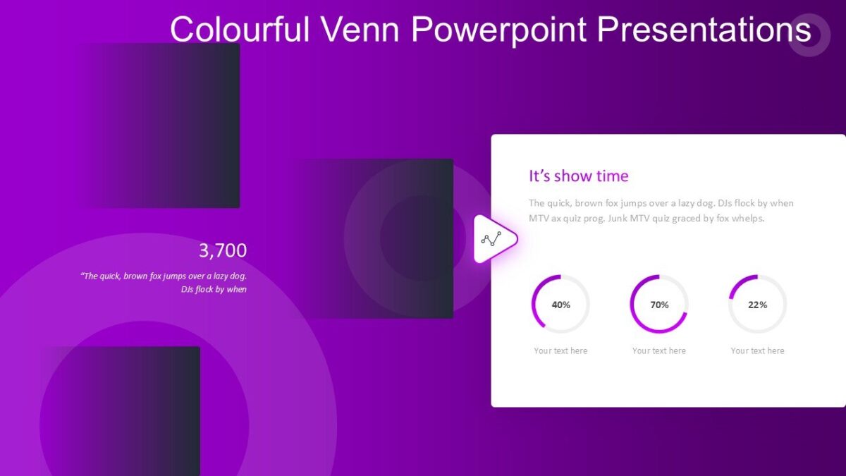 Colourful Venn Powerpoint Presentations : 100% Editable PPTx