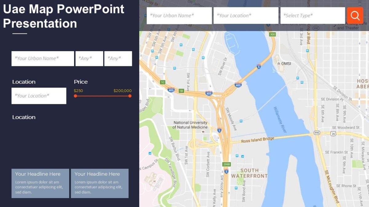Uae Map Project Uae Map PowerPoint Presentation - PPTUniverse