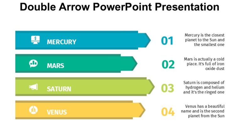 Double Arrow PowerPoint Presentation : 100% Editable PPTx