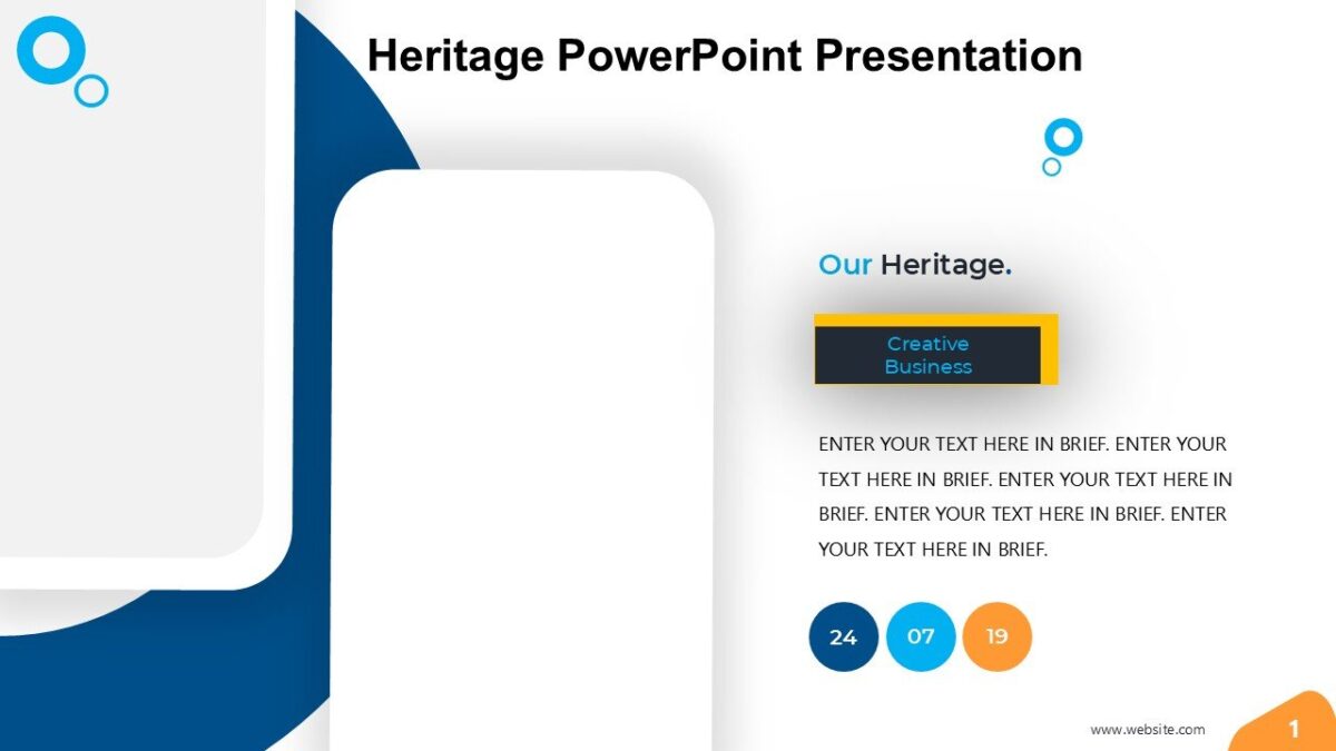 Heritage PowerPoint Presentation : 100% Editable PPTx
