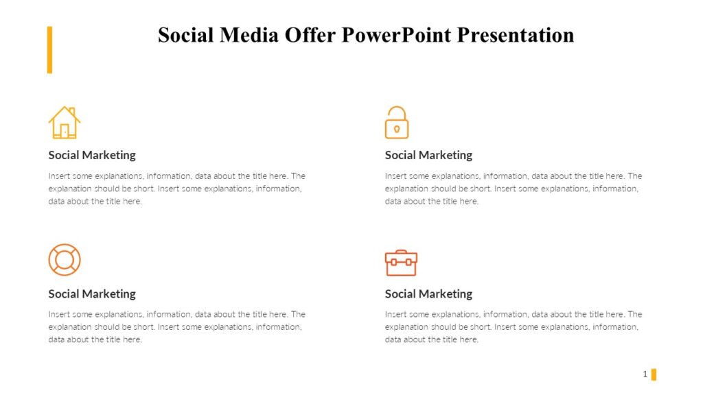 Social Media Offer PowerPoint Presentation : 100% Editable PPTx