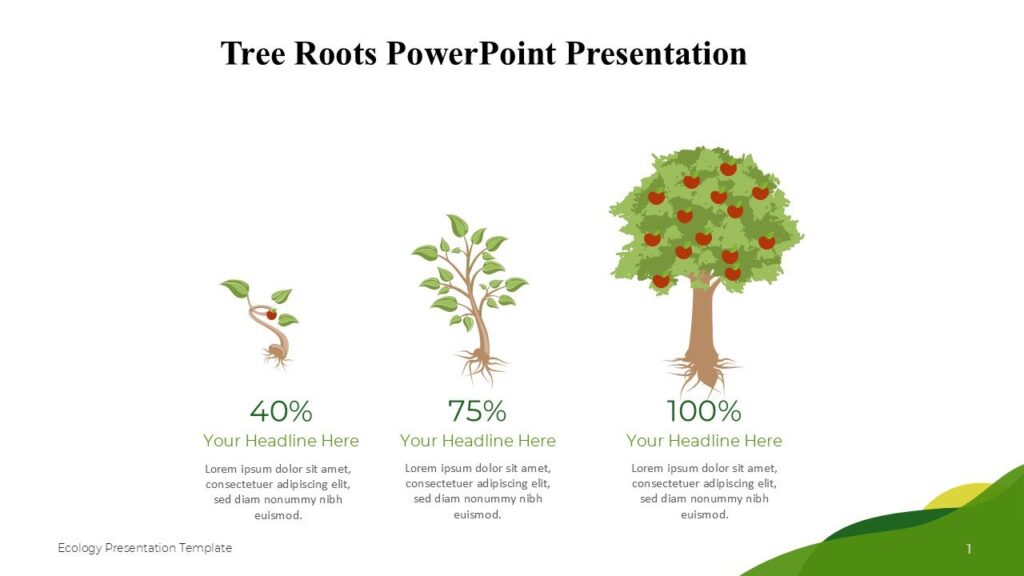 Tree Roots PowerPoint Presentation : 100% Editable PPTx