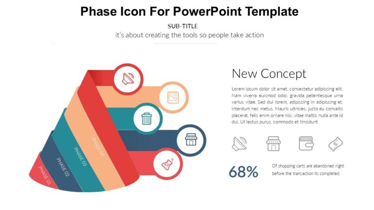 Phase Icon For PowerPoint Template : 100% Editable PPTx