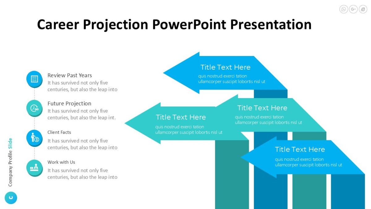Career Projection PowerPoint Presentation : 100% Editable PPTx