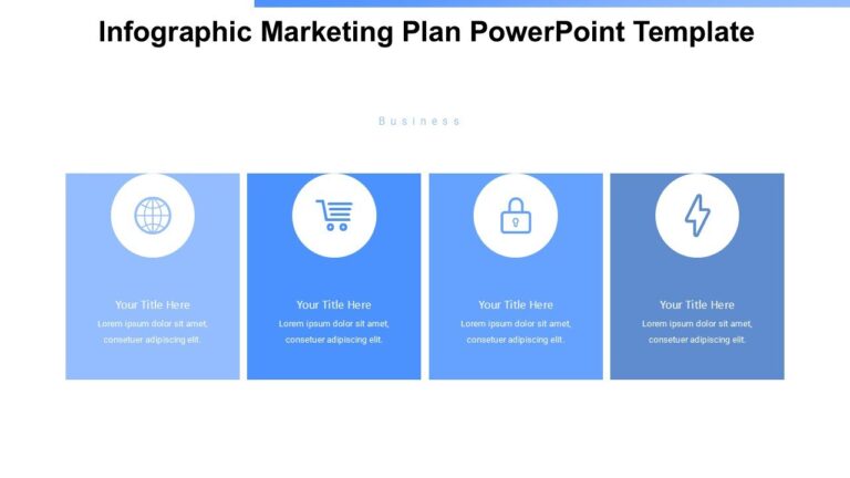 Infographic Marketing Plan PowerPoint Template : 100% Editable PPTx