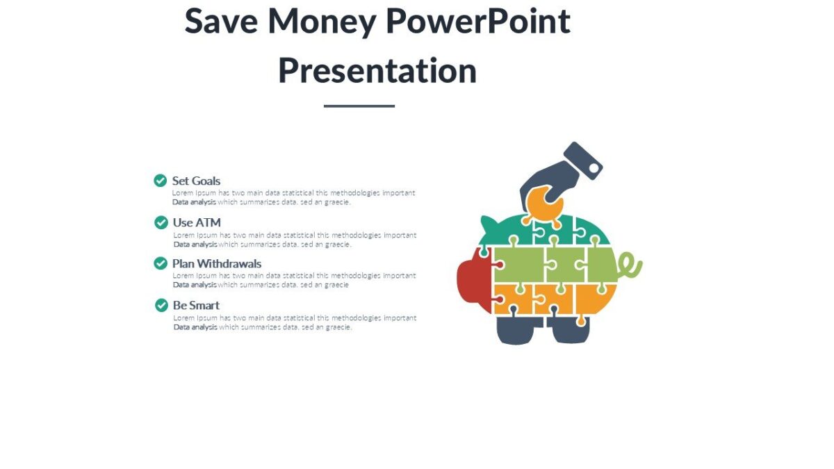 Save Money PowerPoint Presentation : 100% Editable PPTx