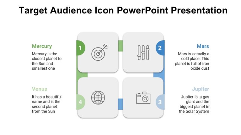 Target Audience Icon PowerPoint Presentation : 100% Editable PPTx
