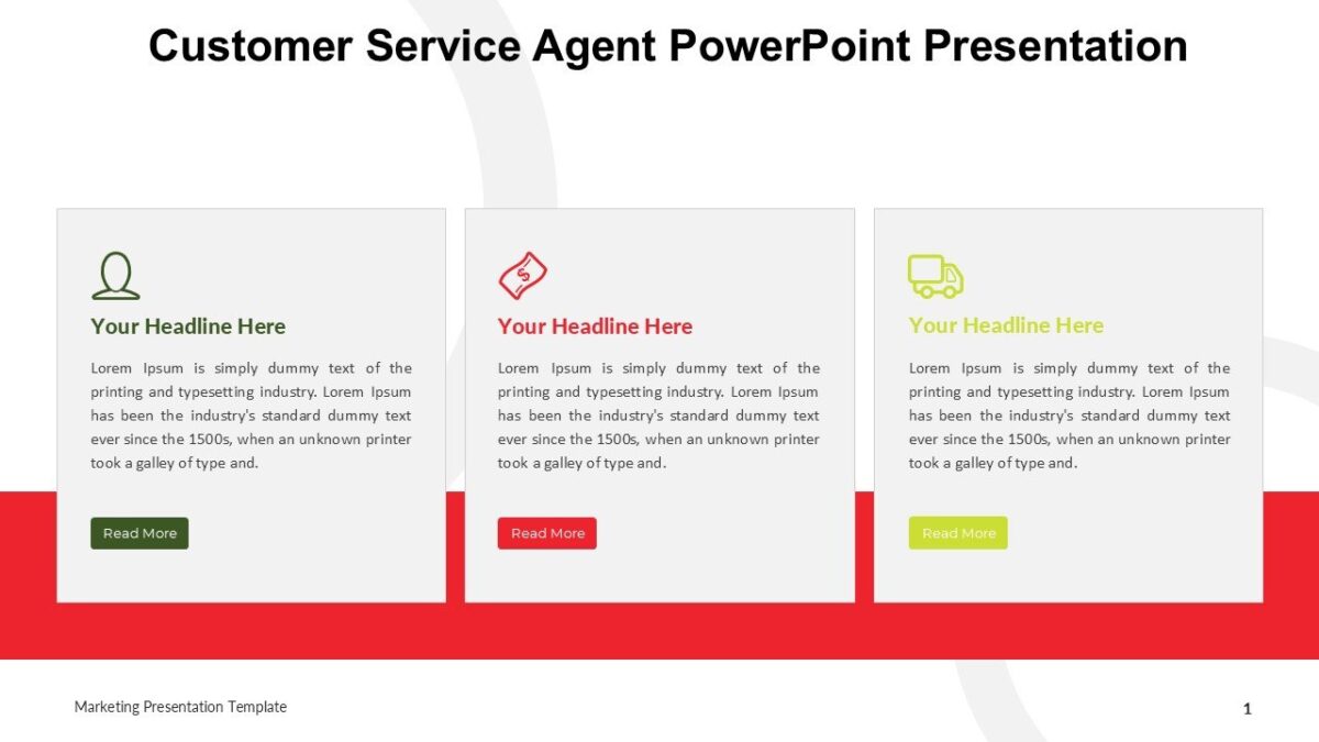Customer Service Powerpoint Examples Customer Service Agent PowerPoint Presentation : 100% Editable PPTx