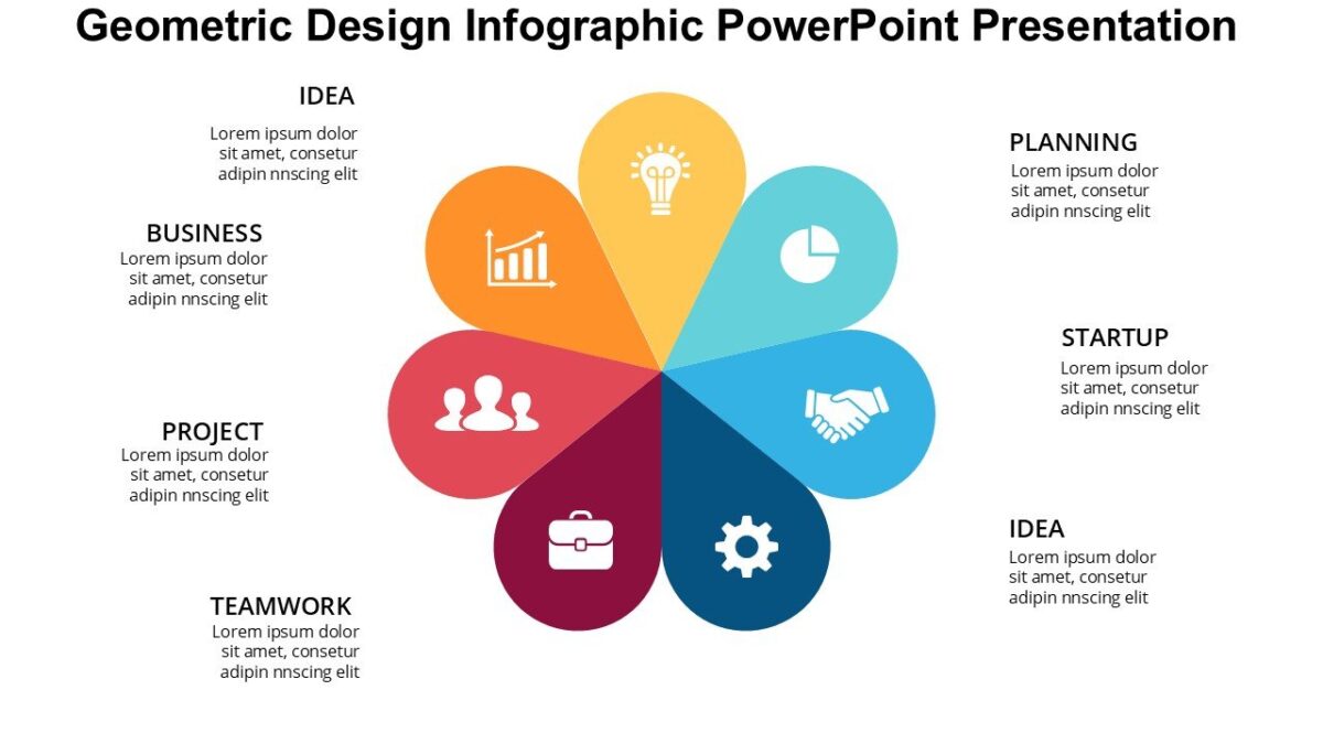 Geometric Design Infographic PowerPoint Presentation : 100% Editable PPTx