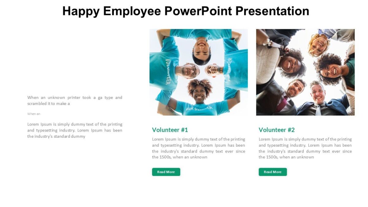 Happy Powerpoint Sample Happy Employee PowerPoint Presentation : 100% Editable PPTx