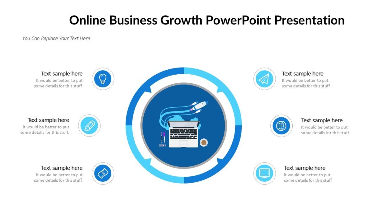 Online Business Growth PowerPoint Presentation : 100% Editable PPTx