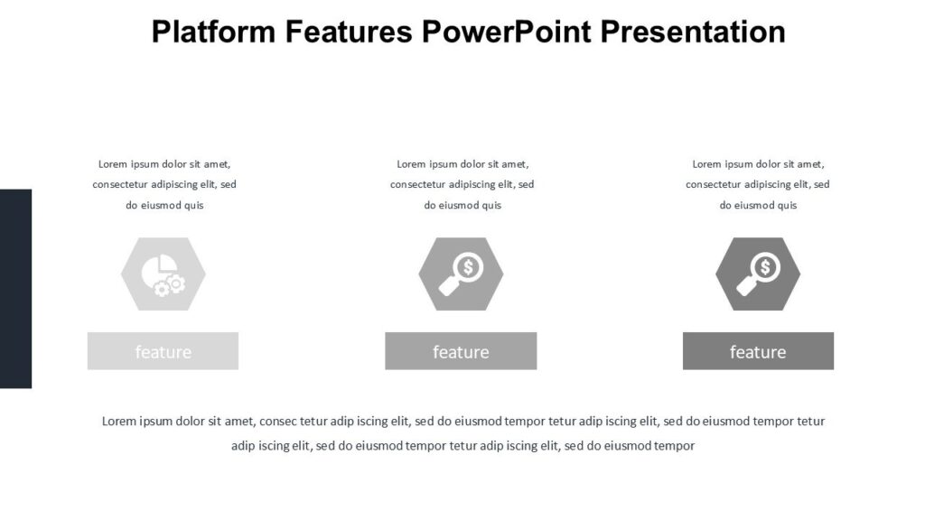 Platform Features PowerPoint Presentation : 100% Editable PPTx