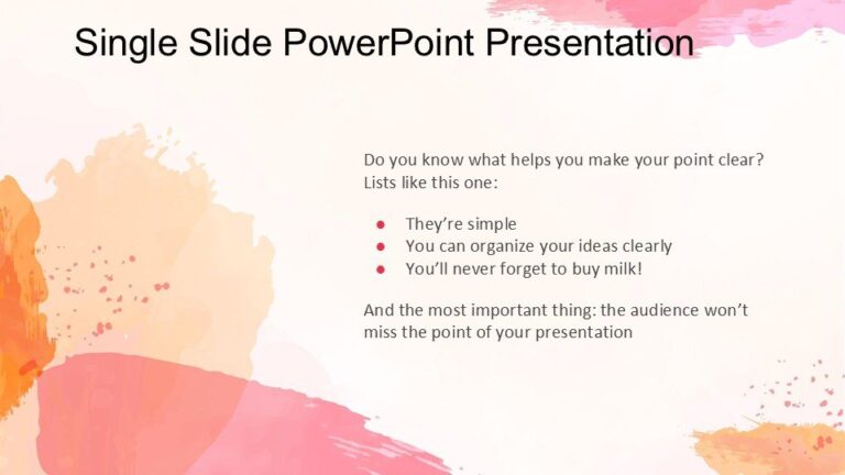 Single Slide PowerPoint Presentation : 100% Editable PPTx