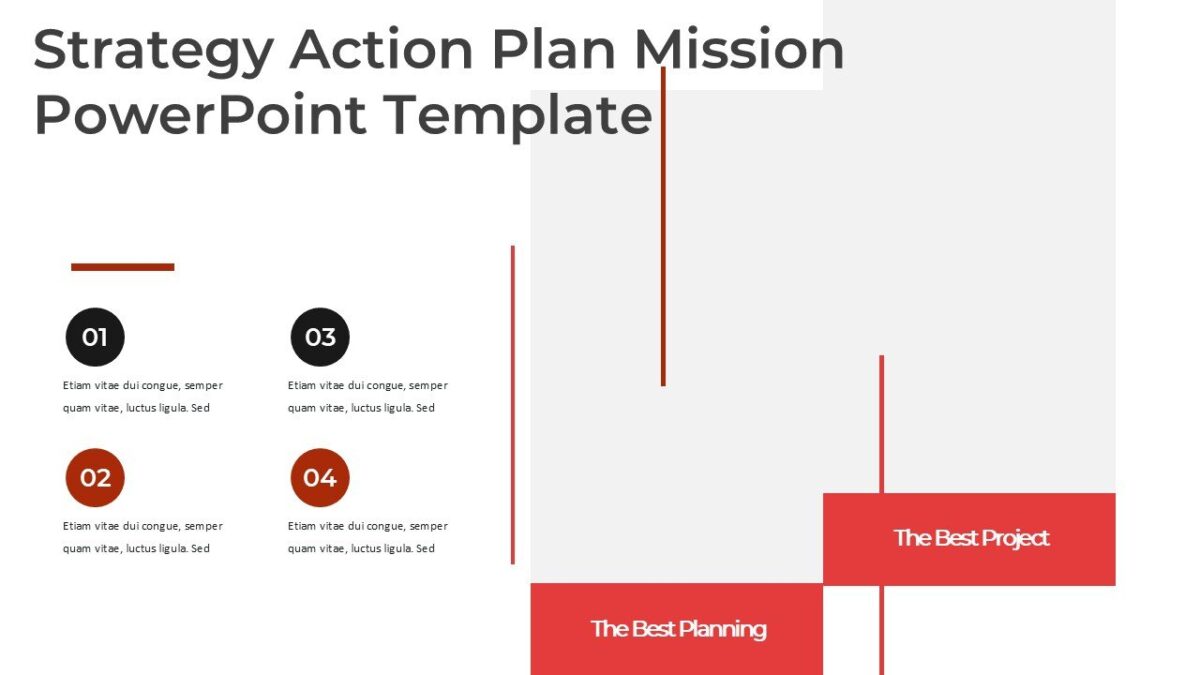 Strategy Action Plan Mission PowerPoint Template : 100% Editable PPTx