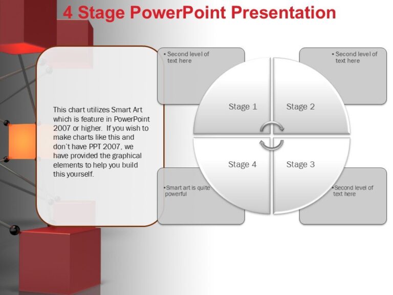 4 Stage PowerPoint Presentation : 100% Editable PPTx